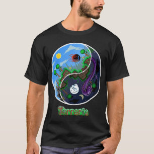 Terraria Spiel Nacht und Tag Horror Design T-Shirt
