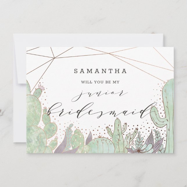 Terrarium Cactus Junior Bridesmaid Vorschlag (Vorderseite)