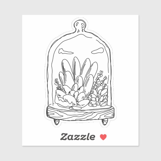Terrarium Dome Sticker (Blatt)