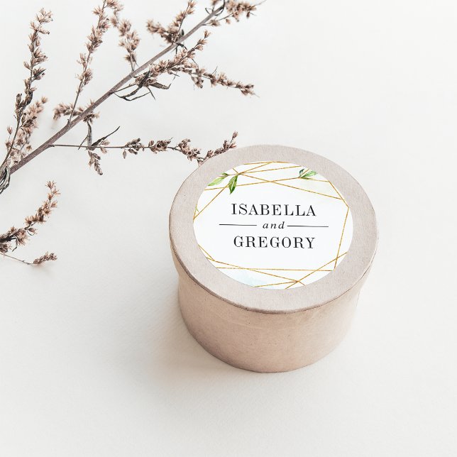 Terrarium | Grüne Botanische Hochzeit Runder Aufkleber (Von Creator hochgeladen)