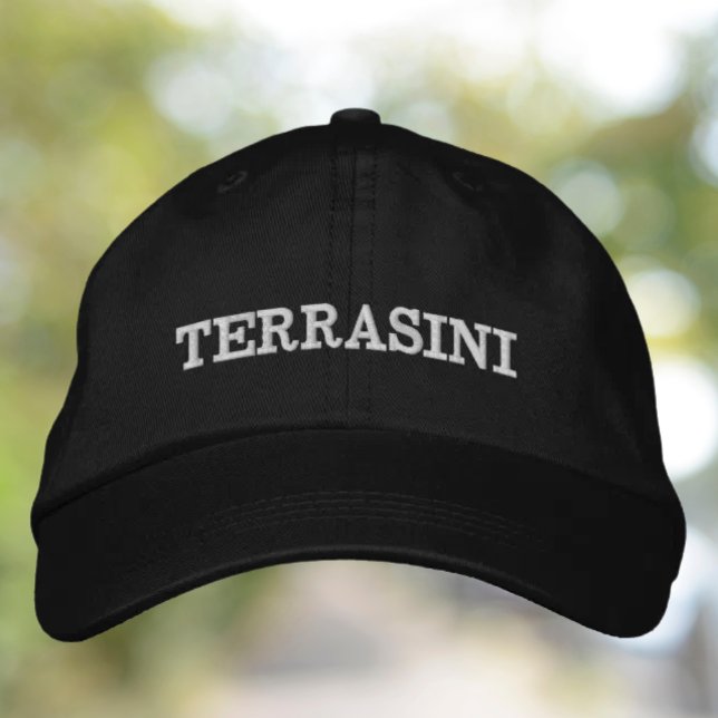 Terrasini bestickte CYO Mütze Baseballkappe (Terrasini Embroidered Hat - Custom Italian Location)