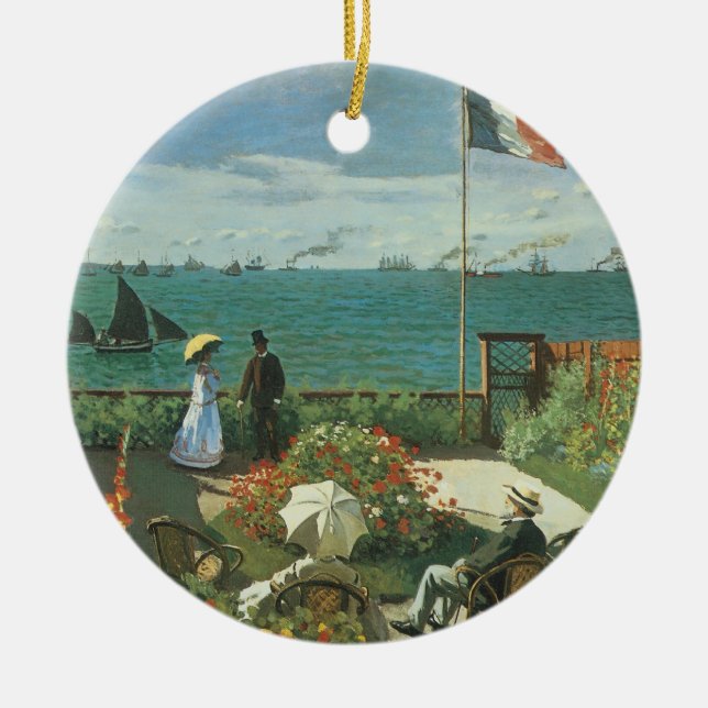 Terrasse am Meer von Claude Monet Keramikornament (Vorne)