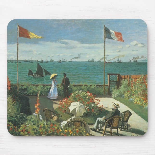 Terrasse am Meer von Claude Monet Mousepad (Vorne)