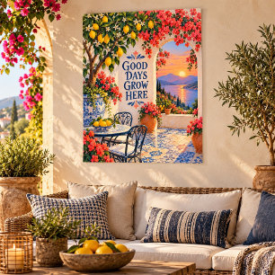 Terrasse der guten Tage Kunstprint Poster