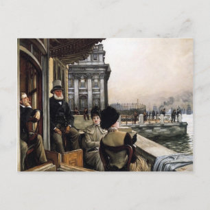 Terrasse der Trafalgar Taverne von James Tissot Postkarte