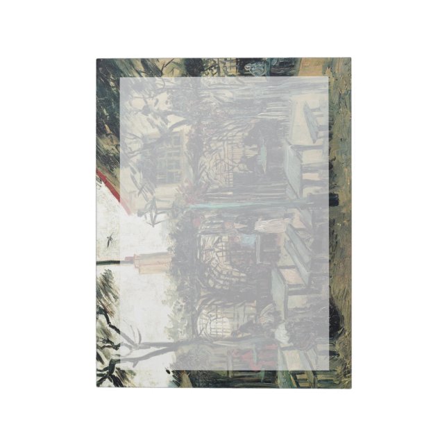 Terrasse des Cafés am Montmartre La Guinguette Notizblock (Rotiert)