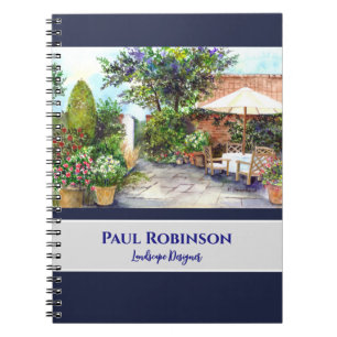 Terrasse des Manor House York Landschaft Notizblock