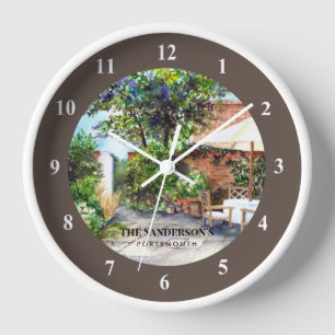 Terrasse des Manor House, York Uhr