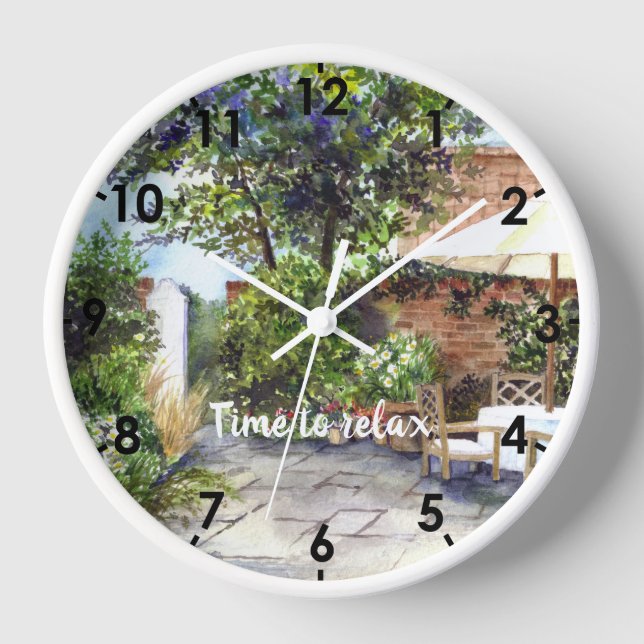 Terrasse des Manor House, York Wanduhr (Vorderseite)