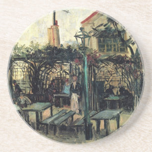 Terrasse eines Cafés am Montmartre La Guinguette Sandstein Untersetzer