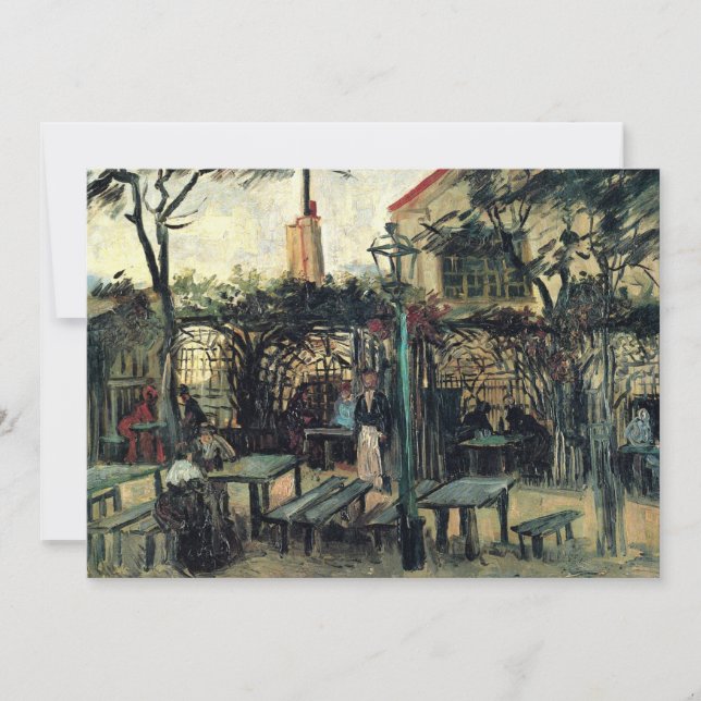 Terrasse eines Cafés, Montmartre von Vincent van G (Vorderseite)