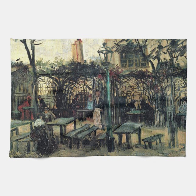 Terrasse eines Cafés, Montmartre von Vincent van G Geschirrtuch (Horizontal)