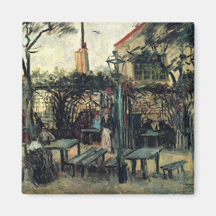 Terrasse eines Cafés, Montmartre von Vincent van G Magnet