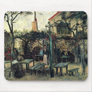 Terrasse eines Cafés, Montmartre von Vincent van G Mousepad