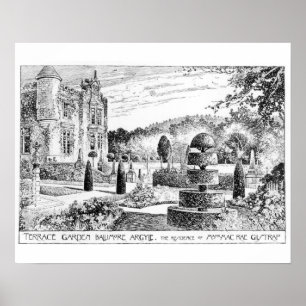 Terrasse-Garten Ballimore, Raute, von Poster