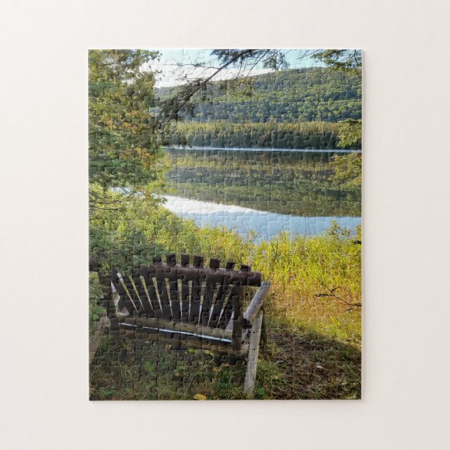 Terrasse mit Blick auf den See Bailey Obere Halbin Puzzle (Vertikal)