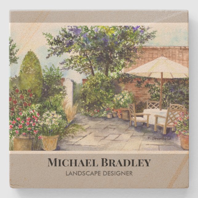 Terrasse The Manor House New York Steinuntersetzer (Vorderseite)