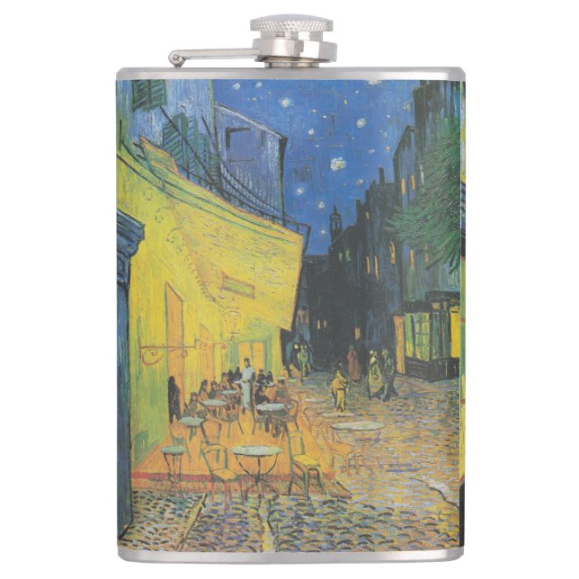 Terrasse VANS GOGH- Cafe nachts 1888 Flachmann (Vorderseite)