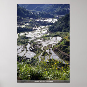 Terrassenskulptur, Philippinen Poster