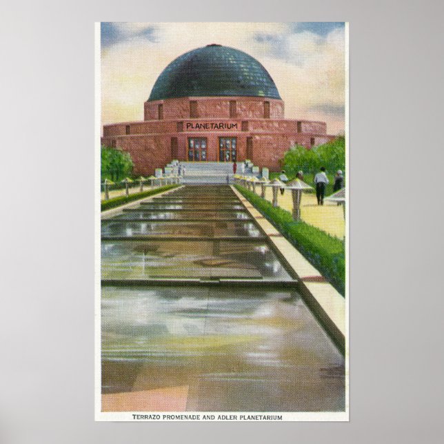Terrazo Promenade View of Adler Planetarium Poster (Vorne)