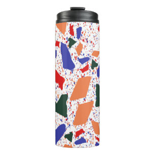 Terrazzo-Abstraktkunst-Kühn gemustert Thermosbecher