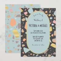 Terrazzo Bass Inlay moderne Hochzeit