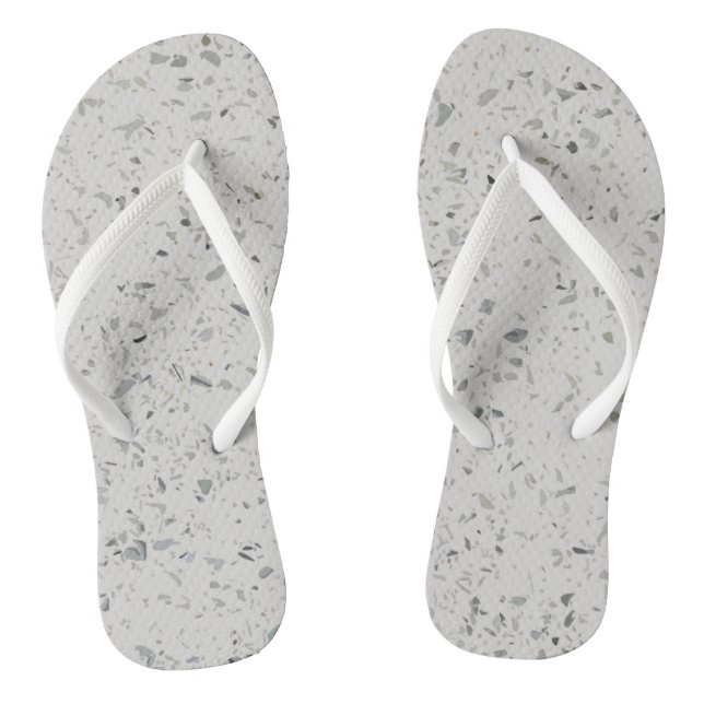 Terrazzo Beach Kiesel Textur Flip Flops (Fußbett)