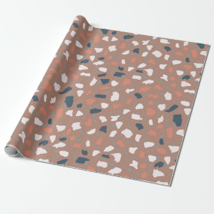 Terrazzo-Boden nahtloses Muster. Antiker Stein, Geschenkpapier