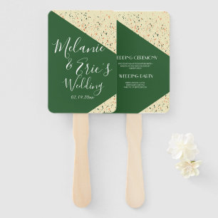 Terrazzo Bold Esmeralda Multi-Colored Abstrakt Fächer