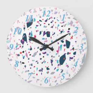 Terrazzo Boom Große Wanduhr