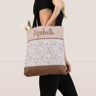 Terrazzo Braun und Beige und Weiß Abstract