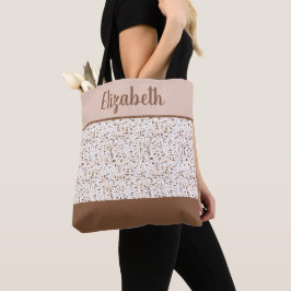 Terrazzo Brown und Beige und Weiß Abstrakt