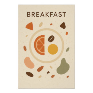 Terrazzo Chic Plakat: Breakfast Poster