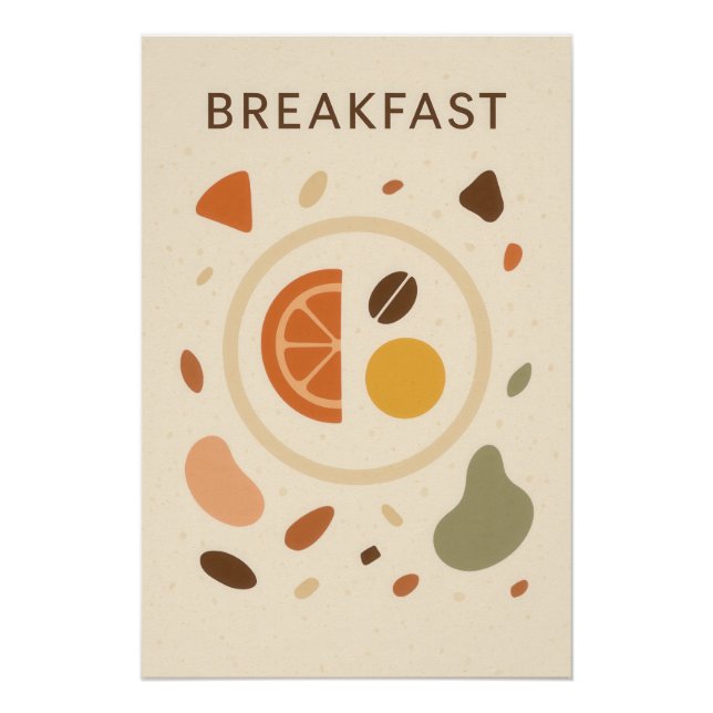 Terrazzo Chic Plakat: Breakfast Poster (Vorderseite)