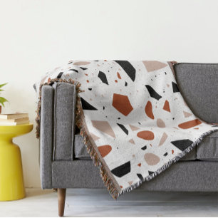 Terrazzo Decor Geometric Boho Abstrakt Blanket Decke