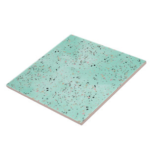 Terrazzo-Design aus Minz- und Goldmarmor Confetti Fliese