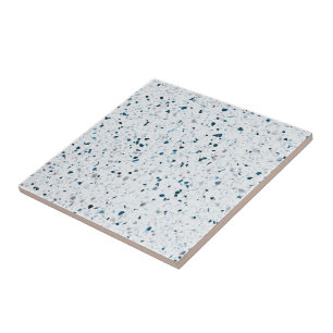 Terrazzo Elegant Türkisblau Grün Weiß Grau Retro Fliese