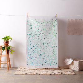 Terrazzo Elegantes Grün Aquamarines blaues Retro M Stoff
