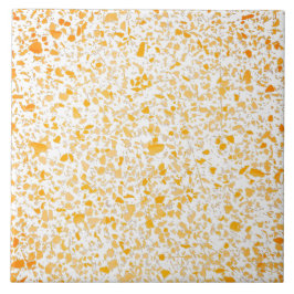 Terrazzo Gelb Orange Weißer Minimal Moderner Stein Fliese