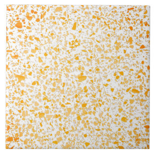 Terrazzo Gelb Orange Weißer Minimal Moderner Stein Fliese