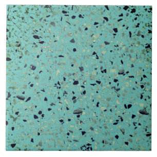 Terrazzo Green Aquamarin Minimal Modernes Steinmus Fliese