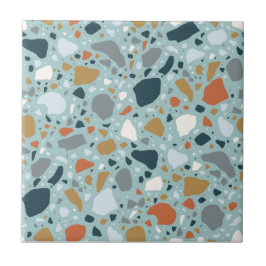Terrazzo in Blau Fliese