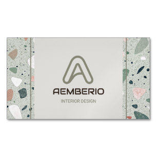 Terrazzo Interior Design  Magnetische Visitenkarte