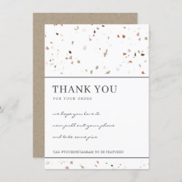 TERRAZZO KERAMIK PATTERN CORPORATE Business LOGO Dankeskarte