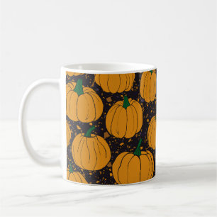 Terrazzo Kürbis, Herbst Vintage Muster. Kaffeetasse