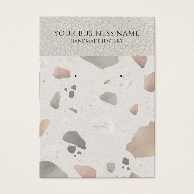 Terrazzo Leather Earring Display Cards (Vorderseite)