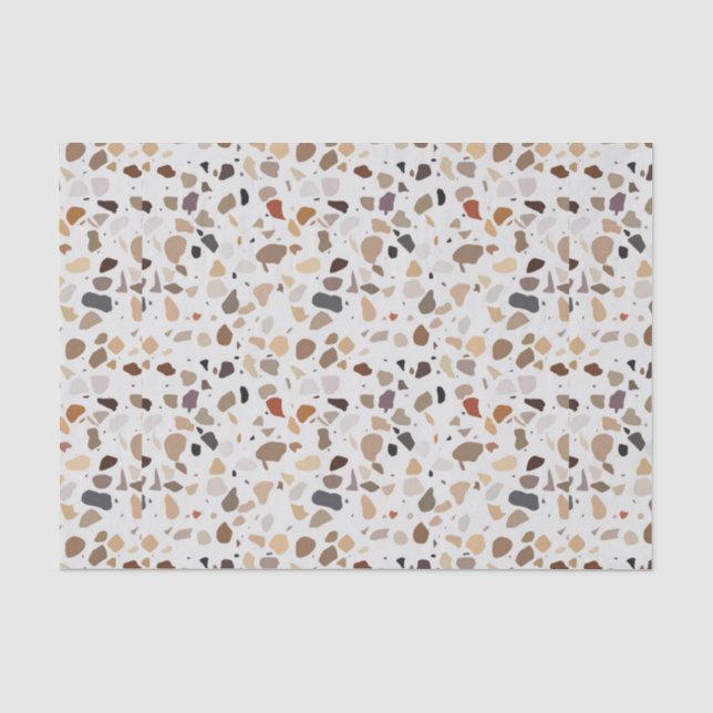 Terrazzo Moderne Kunst Art Deco Stein Mitte des Ja Seidenpapier (Vorderseite)