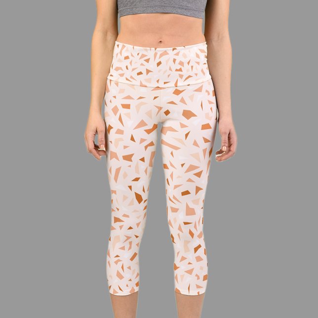 Terrazzo Modernes Abstraktes Terracotta auf dem Mo Capri Leggings (Von Creator hochgeladen)