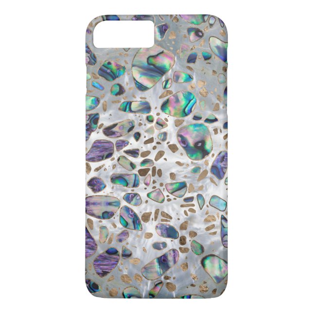 Terrazzo - Mosaik-Ohrschnecken-Perle und Gold #3 Case-Mate iPhone Hülle (Rückseite)