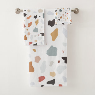 Terrazzo Muster Badhandtuch Set